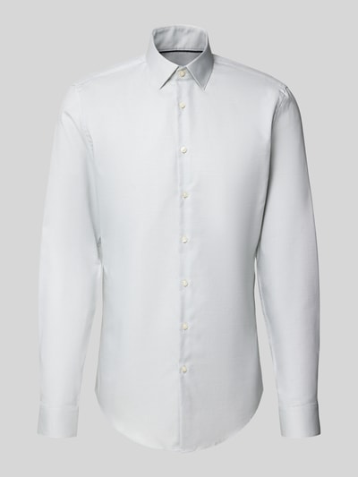 Jake*s Slim Fit Businesshemd mit extra langem Arm Hellgruen 2