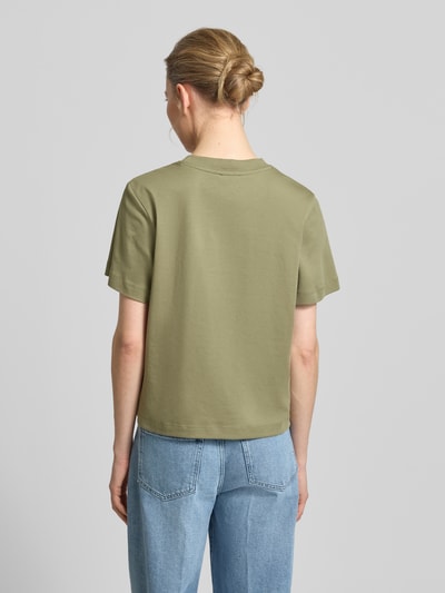 s.Oliver RED LABEL relaxed fit T-shirt van puur katoen Kaki - 5