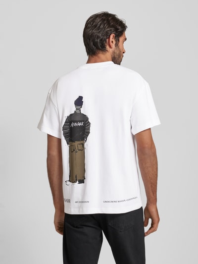 ANNARR T-shirt met labelprint, model 'RAVI' Wit - 5