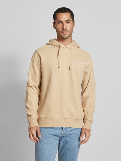 Tommy Jeans Hoodie met labelstitching Beige - 4