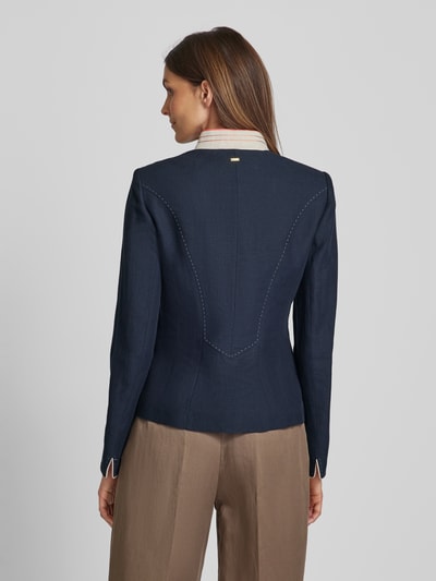 White Label Blazer aus Leinen-Baumwoll-Mix mit Stehkragen Marine 5