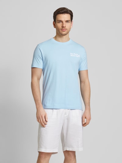 MC2 Saint Barth T-Shirt mit Statement-Print Bleu 4