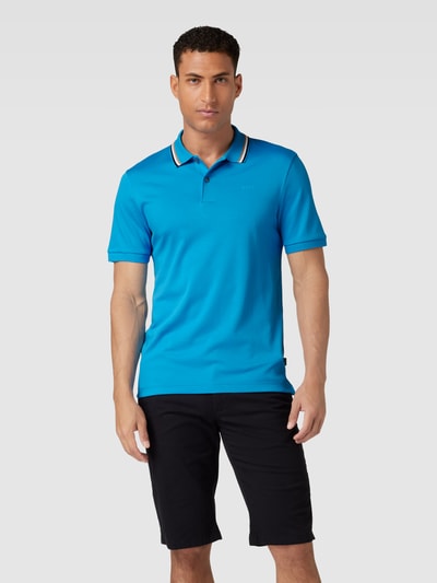 BOSS Poloshirt mit Kontraststreifen Modell 'Penrose' Royal 4