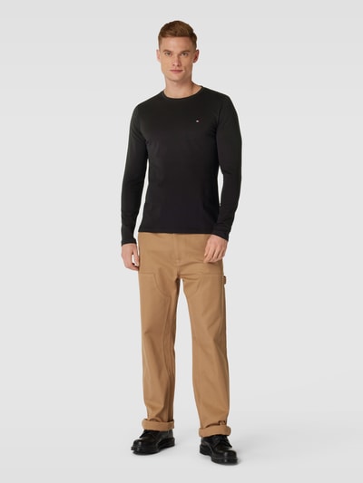 Tommy Hilfiger Slim Fit Longsleeve mit Label-Stitching Black 1