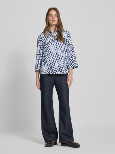 Christian Berg Woman Bluzka koszulowa z listwą guzikową Ciemnoniebieski 1