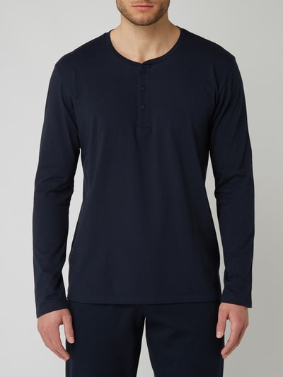 Schiesser Serafino-Shirt aus Baumwolle Marine 4