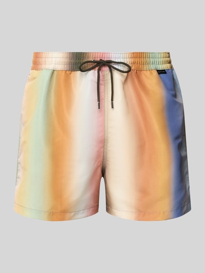 PAUL SMITH Badehose mit seitlichen Eingrifftaschen und Label-Detail Orange 1
