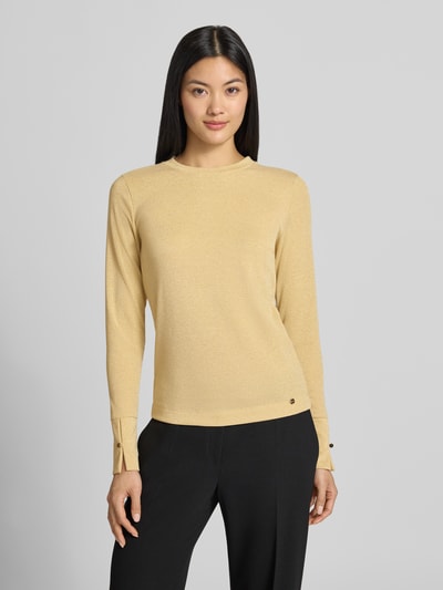Marc Cain Regular Fit Longsleeve mit Rundhalsausschnitt Sand 4