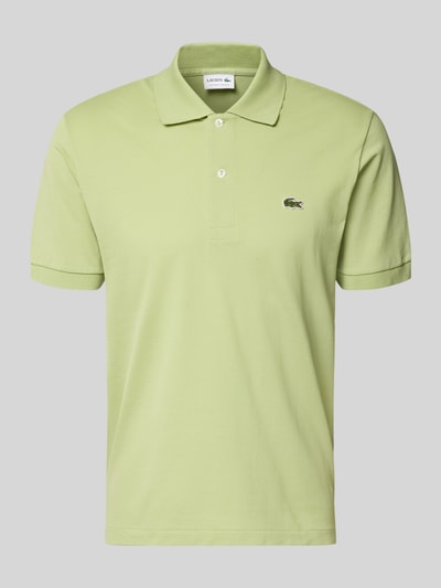 Produktfoto, Regular Fit Poloshirt aus Baumwoll-Mix von Lacoste in Optik: Unifarben mit Logo-Detail, Polokragen, Kurzarm, Piqué-Textur.