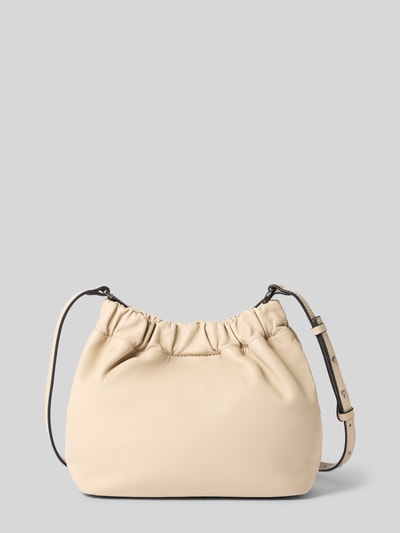 Productfoto, Hobo Bag met reliëflogo model 'CLOUD' van LIEBESKIND BERLIN in beige, hoofdvak met magneetsluiting, verstelbare schouderband, breedte 27 cm, lengte 22 cm, diepte 11 cm, bandlengte 120 cm