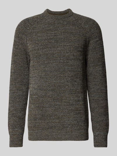 Barbour Strickpullover aus reiner Baumwolle Modell 'BARBOUR HORSEFORD' Oliv 1
