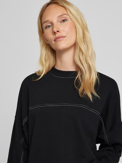 Vero Moda Comfort Fit Sweatshirt mit Kontrastnähten Modell 'CARLA' Black 3