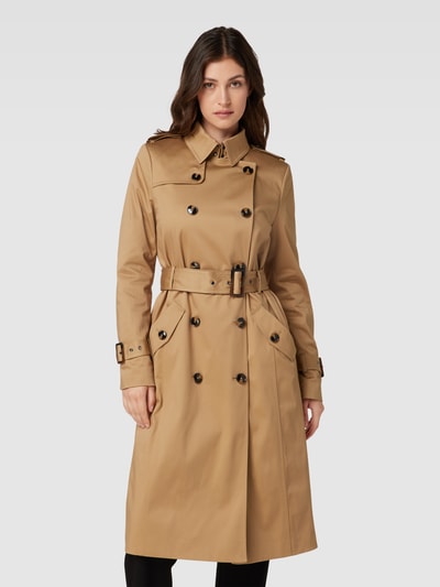 Jake*s Collection Trenchcoat mit doppelreihiger Knopfleiste Schlamm 4