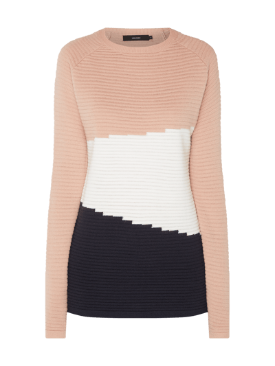 Vero Moda Pullover mit Rippenstruktur Altrosa 2