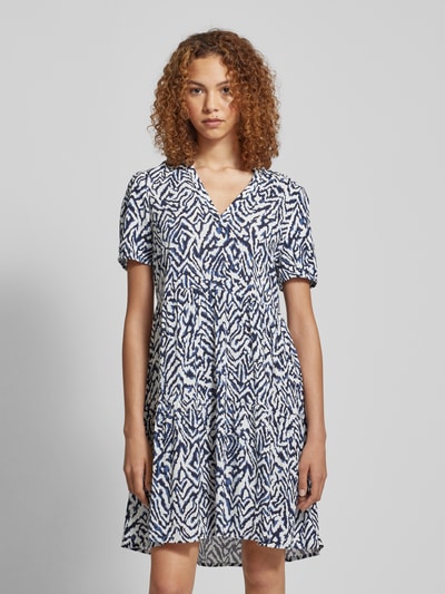 Only Knielange jurk met all-over print, model 'NOVA LIFE' Jeansblauw - 4