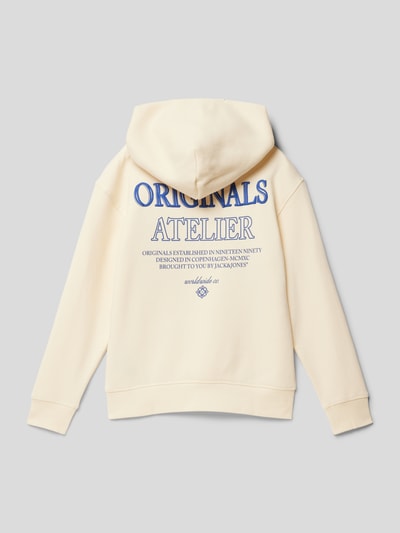 Jack & Jones Hoodie met labeldetail, model 'JORSANTORINI' Ecru - 3