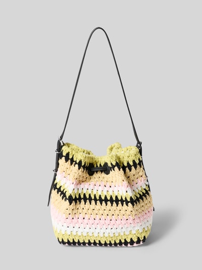 Produktfoto, Beuteltasche aus Strick Modell 'NEEKO CR_DRAWSTRING' von HUGO in Optik:Allover-Muster, Zugband, Tragehenkel, Materialverarbeitung: Strick.