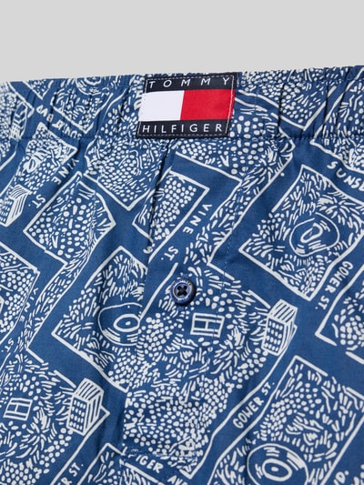 Produktfoto, Regular Fit Boxershorts aus reiner Baumwolle im 3er-Pack von Tommy Hilfiger, Optik: Allover-Muster, Label-Print, feine Webstruktur, Bundabschluss: elastisch, Material: reine Baumwolle