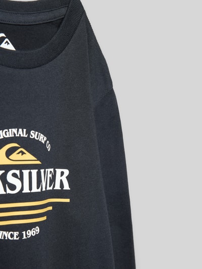 Quiksilver Shirt met lange mouwen en labelprint Zwart - 2