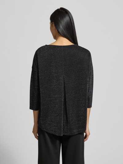 Milano Italy Schimmerndes T-Shirt mit 3/4-Arm Black 5