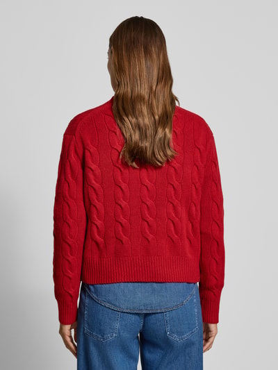 Polo Ralph Lauren Regular Fit Strickpullover aus Woll-Kaschmir-Mix Dunkelrot Melange 5