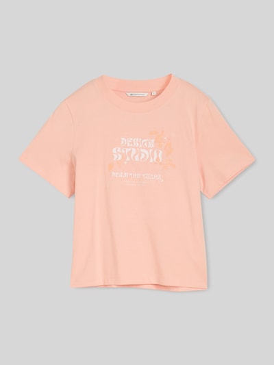 Tom Tailor Denim Regular Fit T-Shirt aus reiner Baumwolle Apricot 2