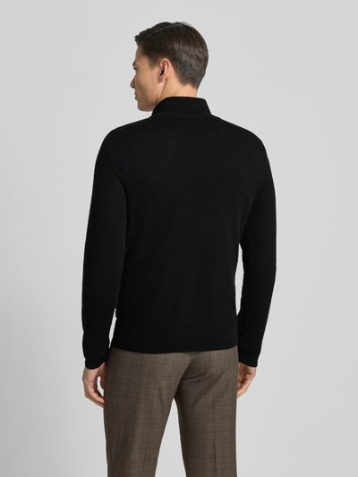 BOSS Regular fit gebreide pullover van een mix van scheerwol en kasjmier, model 'HEMARLO' Zwart - 5