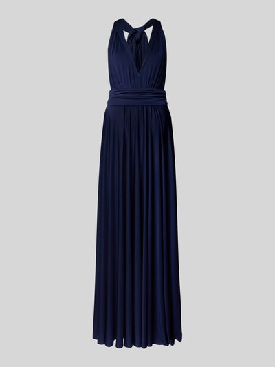 Rose Avenue Abendkleid mit V-Ausschnitt und Taillenband Marine 2
