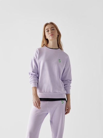 SPRWMN Sweatshirt mit Logo-Motiv Lavender 4