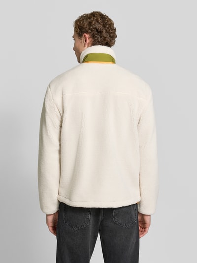 NAUTGÅRD Regular fit fleecejack met opstaande kraag Offwhite - 5