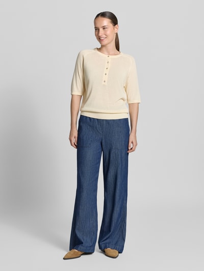 OPUS Weite Hose aus reiner Baumwolle Modell 'Melane line' Jeansblau 1