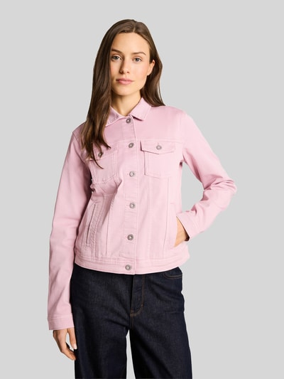 Tom Tailor regular fit jeansjack van katoenmix Lila - 4