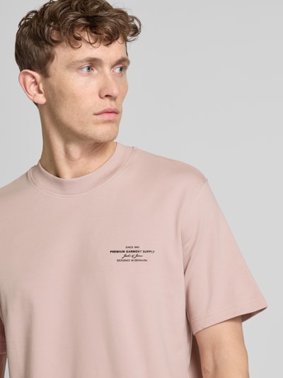 Jack & Jones Premium T-shirt z nadrukiem z logo model ‘LACHAD’ Jasnoróżowy 3