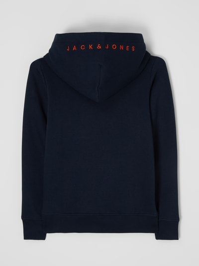 Jack & Jones Hoodie met kangoeroezak, model 'Star' Marineblauw - 3