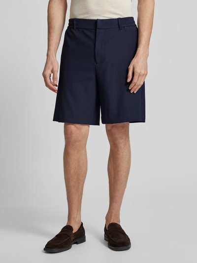 Emporio Armani Regular Fit Shorts mit Strukturmuster Marine 4