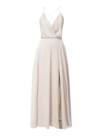 Unique Abendkleid aus Satin  Beige 2