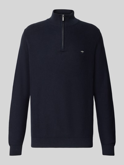 Fynch-Hatton Strickpullover mit Troyer-Kragen Marine 2