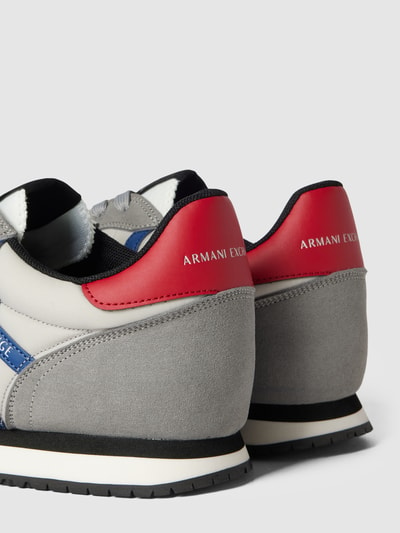 ARMANI EXCHANGE Sneakersy z detalami z logo Ciemnoniebieski 3