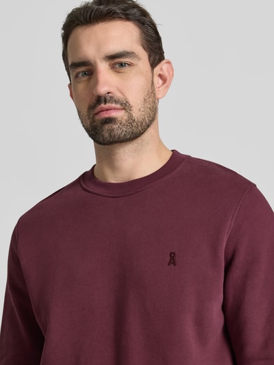 Armedangels Regular Fit Sweatshirt aus reiner Bio-Baumwolle Modell 'BAARO FLEECE' Bordeaux 3