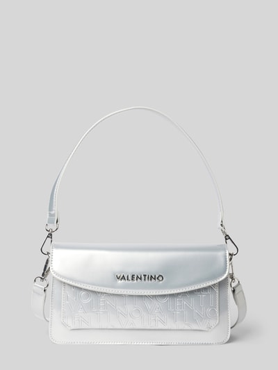 VALENTINO BAGS Handtasche mit Label-Applikation Modell 'GERANIUM' Silber 1