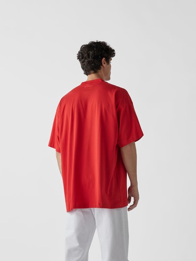 VETEMENTS Oversized T-Shirt mit Label-Print Rot 5