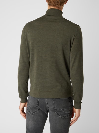 SELECTED HOMME Rollkragenpullover aus Merinowollmischung  Oliv 5