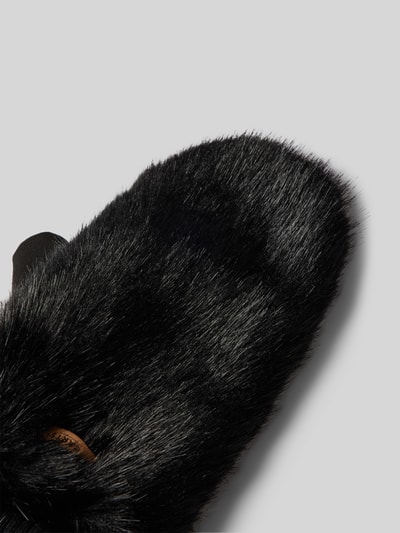 Barts Rękawiczki z detalem z logo model ‘Fur Mitts’ Czarny 3