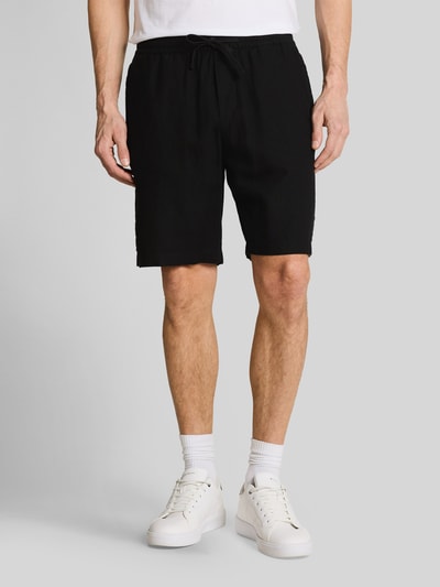Tom Tailor Denim Regular Fit Bermudas aus Viskose-Leinen-Mix Black 4