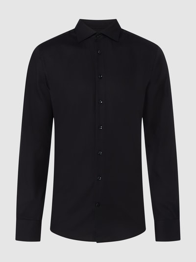 Bruun & Stengade Slim Fit Business-Hemd aus Baumwolle Modell 'Miles' Black 2