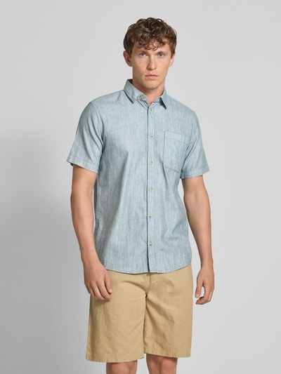 Tom Tailor Regular Fit Freizeithemd aus reiner Baumwolle Gruen 4