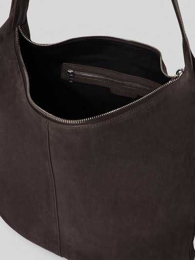 COMMA Handtasche aus Leder mit verstellbarem Schulterriemen Dunkelbraun 4