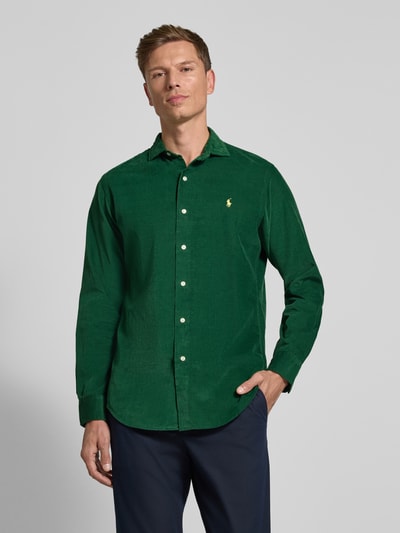 Polo Ralph Lauren Regular Fit Freizeithemd mit Logo-Stitching Modell 'CORDUROY' Dunkelgruen 4