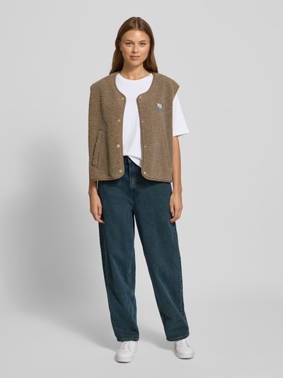 American Vintage Relaxed fit jeans met steekzakken, model 'TIUBAY' Donkerblauw - 1