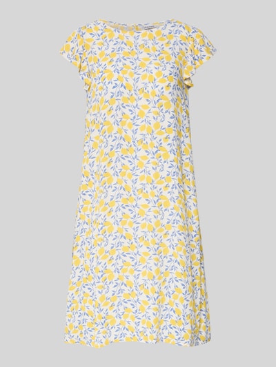 PIECES Regular Fit Sommerkleid aus reiner Viskose Modell 'BARRI' Hellgelb Melange 2